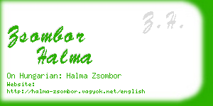zsombor halma business card